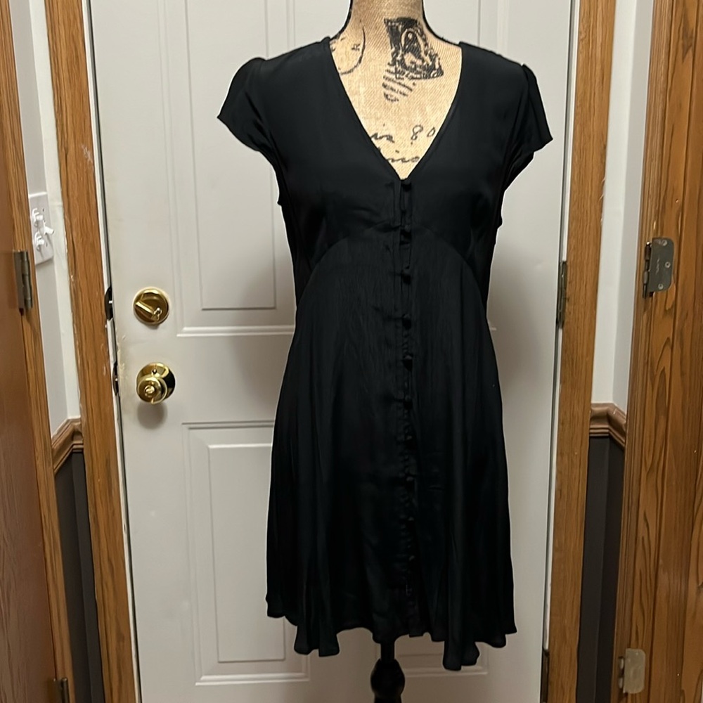 GAP Black satin dress. Size 10